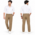 Men’s Slim-Fit Khaki Formal Trousers