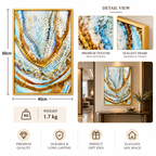 Framed Golden Geode Abstract