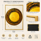 Golden Resin Sunburst Artwork