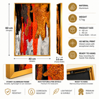 Ember and Gold Impasto Abstraction