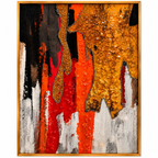 Ember and Gold Impasto Abstraction