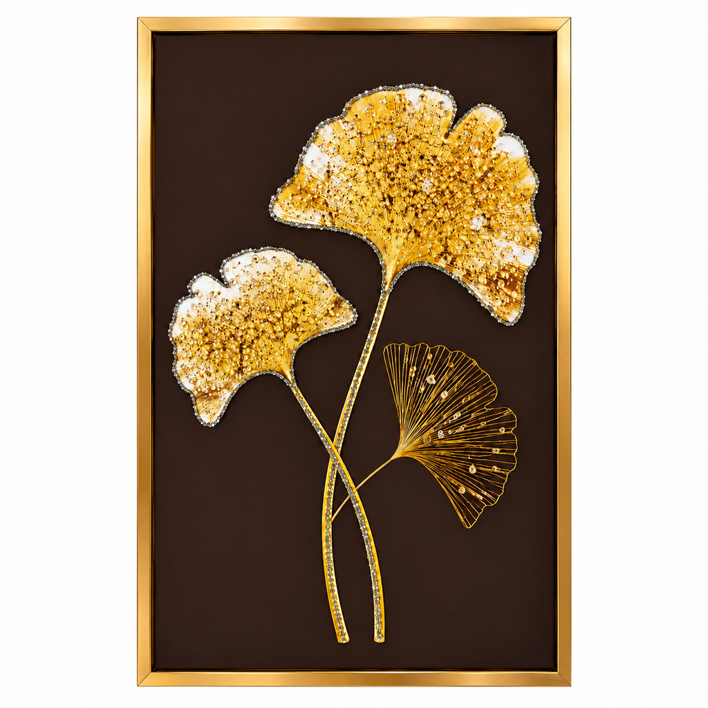 Jeweled Ginkgo Botanical Wall Art