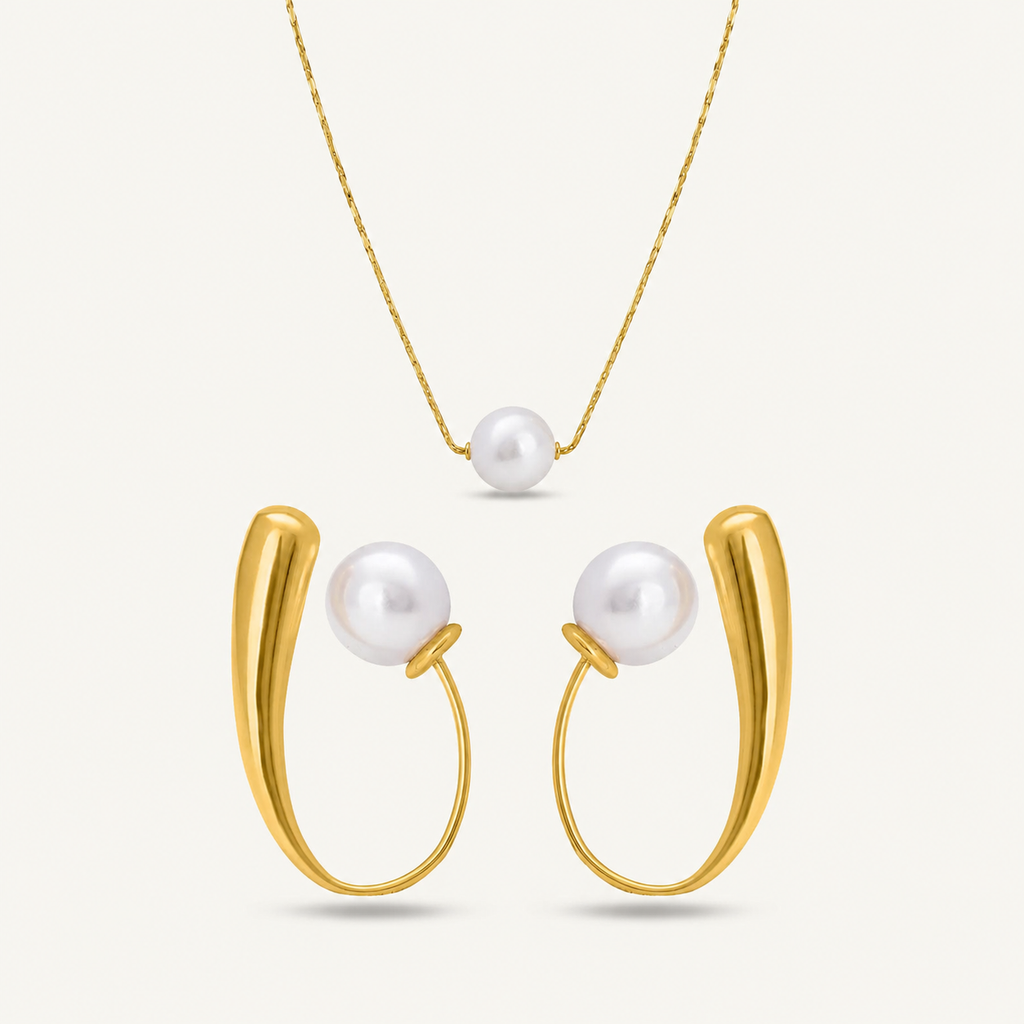 modern pearl jewellery set