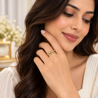 Elegant Gold-Plated Crystal Adjustable Ring for Women