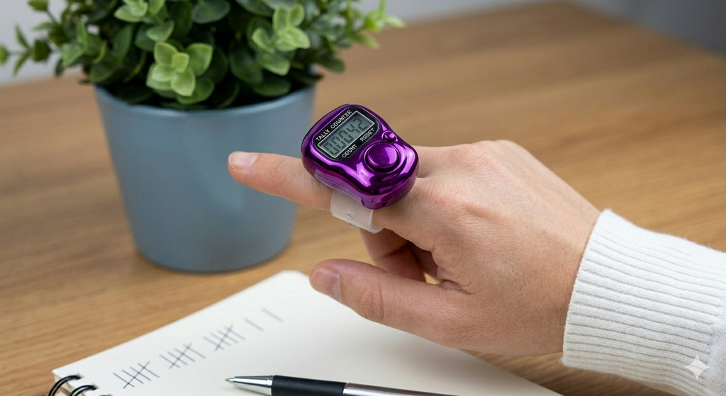 Prifakt 5-Digit Tally Clicker Counter Lightweight Finger