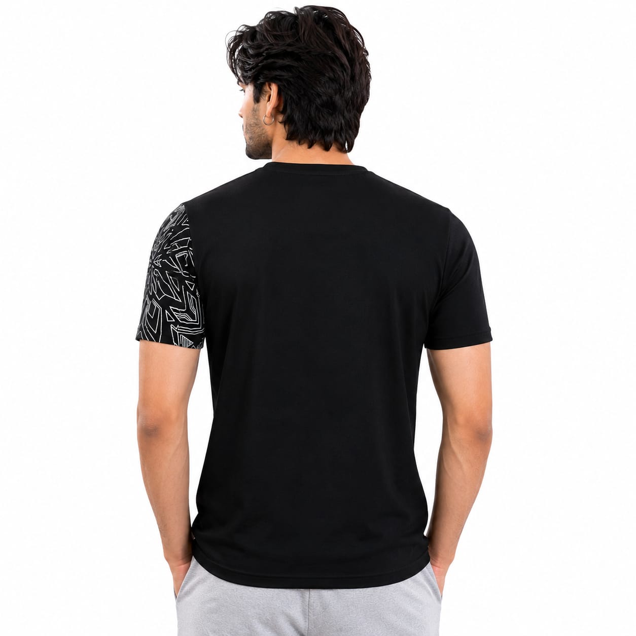 Men's Round Neck Printed T-Shirt | Premium Tencel Lycra Fabric | Street Wear Graphic Print | Half Sleeve Casual Tee | 220-230 GSM | Sizes 36, 38, 40, 42