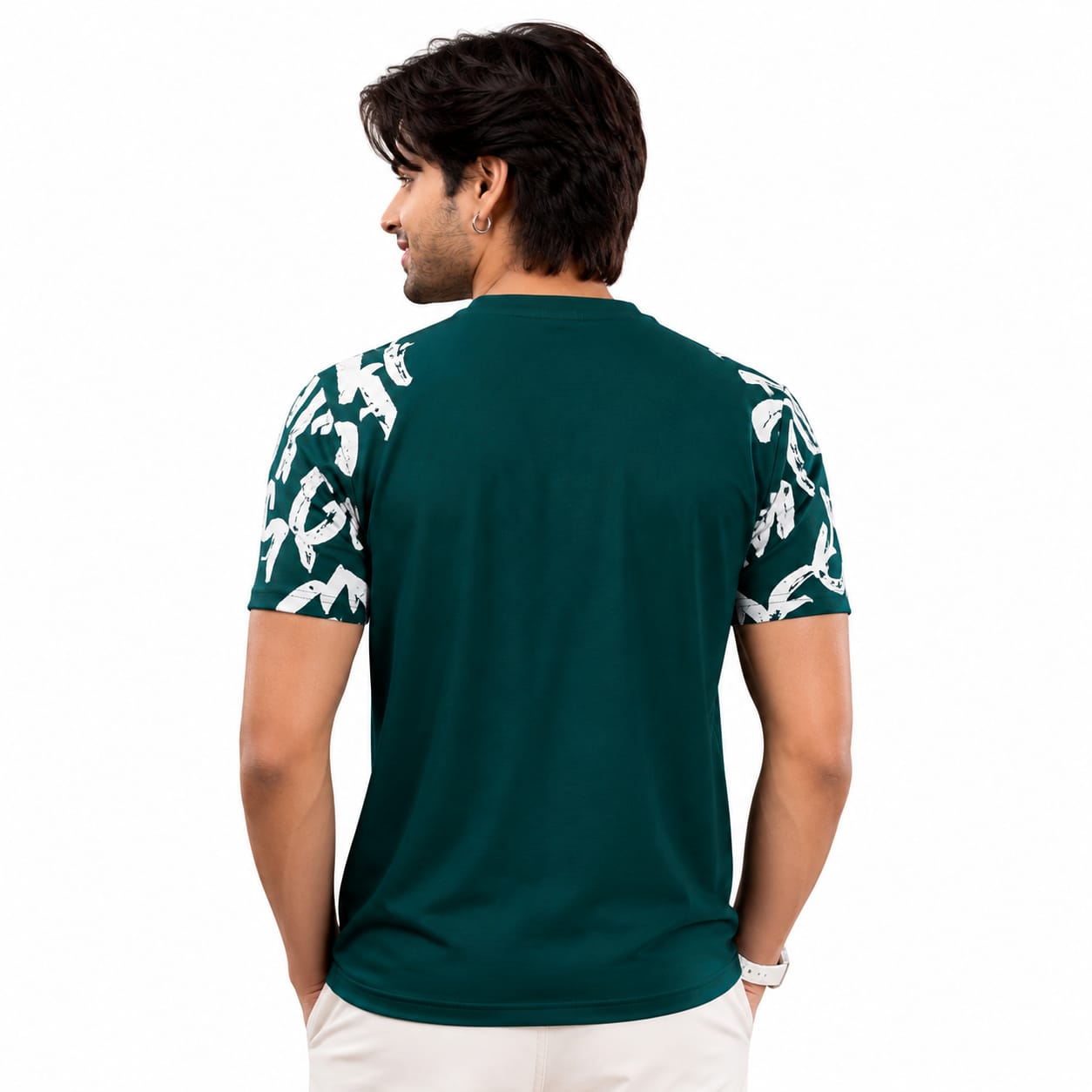 Men's Round Neck Street Wear Printed T-Shirt