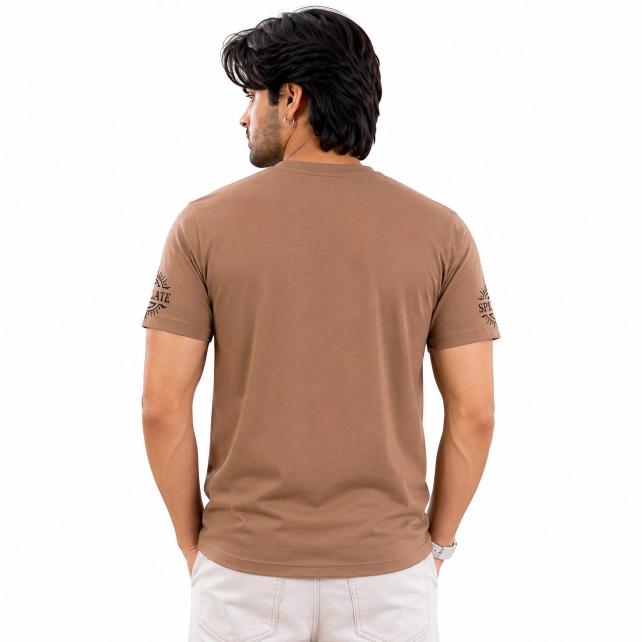 Men's Round Neck Graphic Printed T-Shirt | Premium Tencel Lycra Fabric | Soft Stretch Casual Streetwear Tee | 220-230 GSM