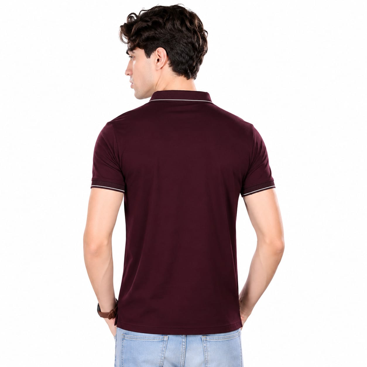 Imported HD Pique Lycra Fabric | Half Sleeve Collar T-Shirt | Regular Fit | GSM 220 | Casual & Daily Wear