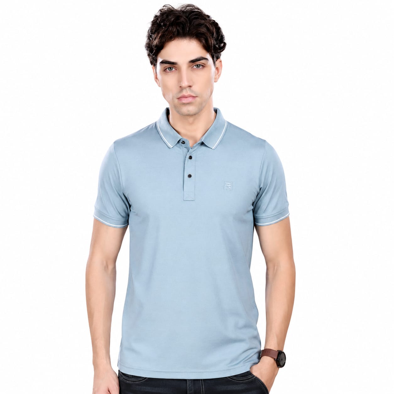 Imported HD Pique Lycra Fabric | Half Sleeve Collar T-Shirt | Regular Fit | GSM 220 | Casual & Daily Wear