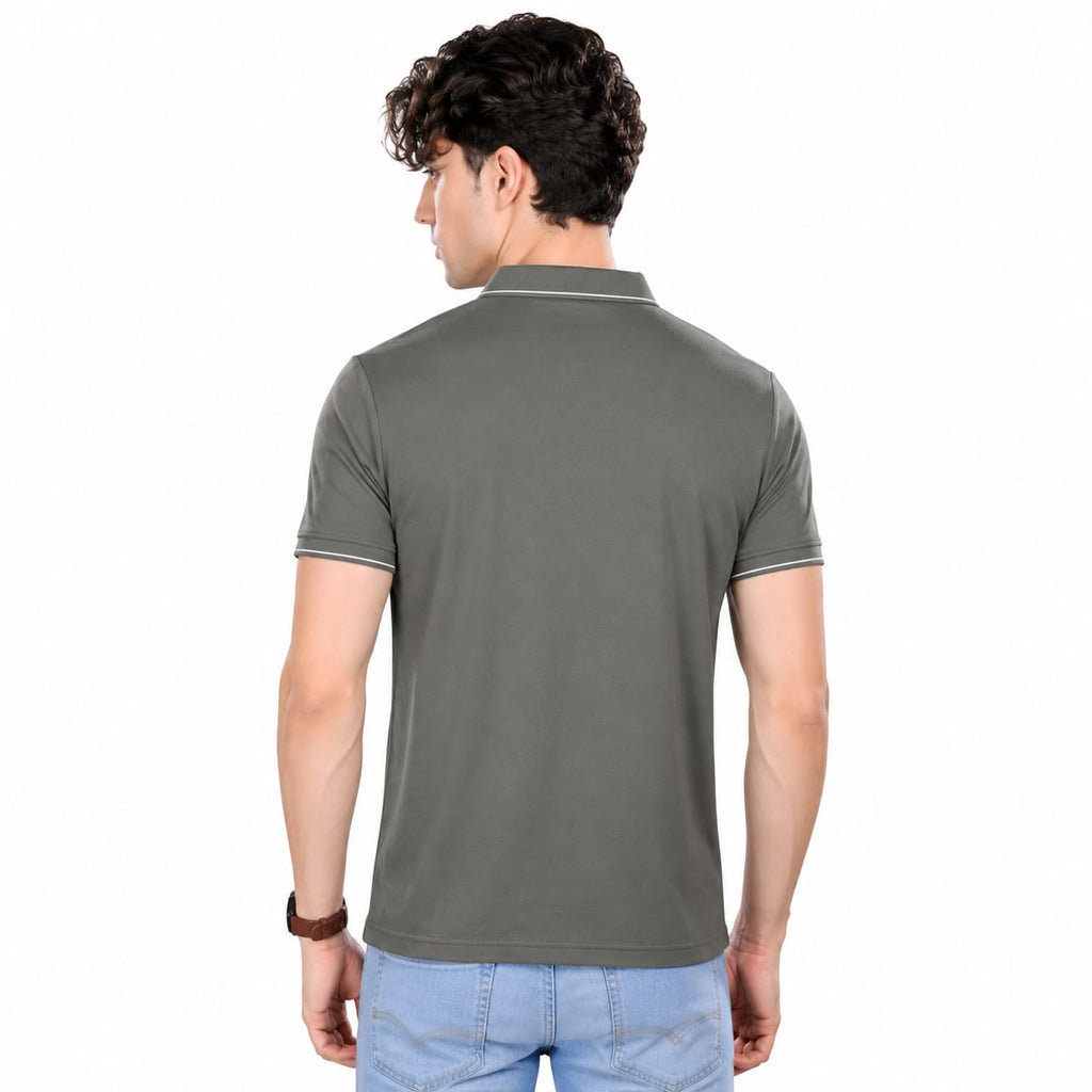T-Shirt | Imported HD Pique Lycra Fabric | 220 GSM | Solid Casual Collar T-Shirt | Regular Fit | Half Sleeves
