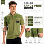 Men's Printed Polo T-Shirt | Fancy Print Half Sleeve Collar T-Shirt | Imported Tencel Lycra Fabric | Casual & Regular Fit
