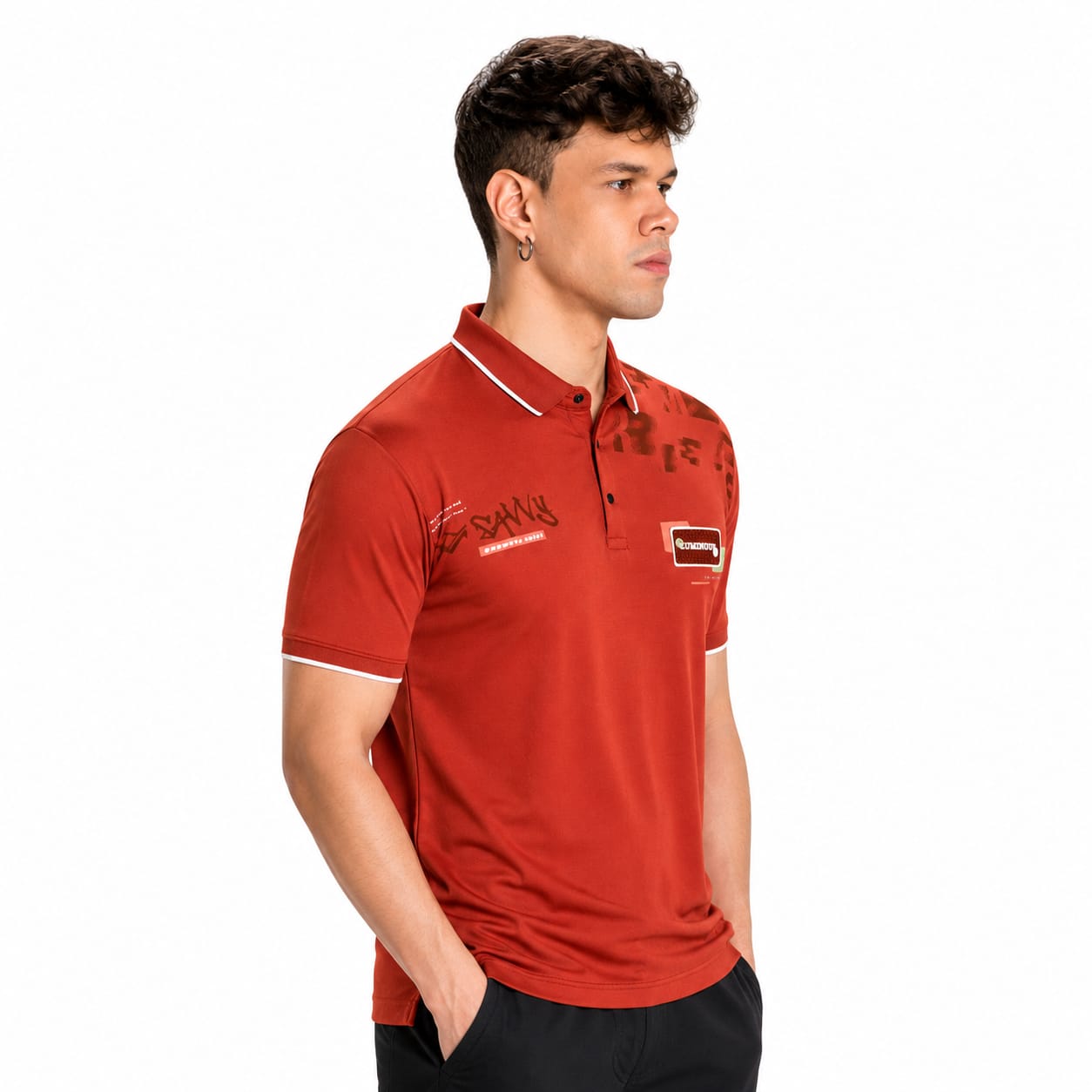Men's Printed Polo T-Shirt | Fancy Collar Half Sleeve | Imported Tencel Lycra Fabric | Soft Stretch Casual Wear