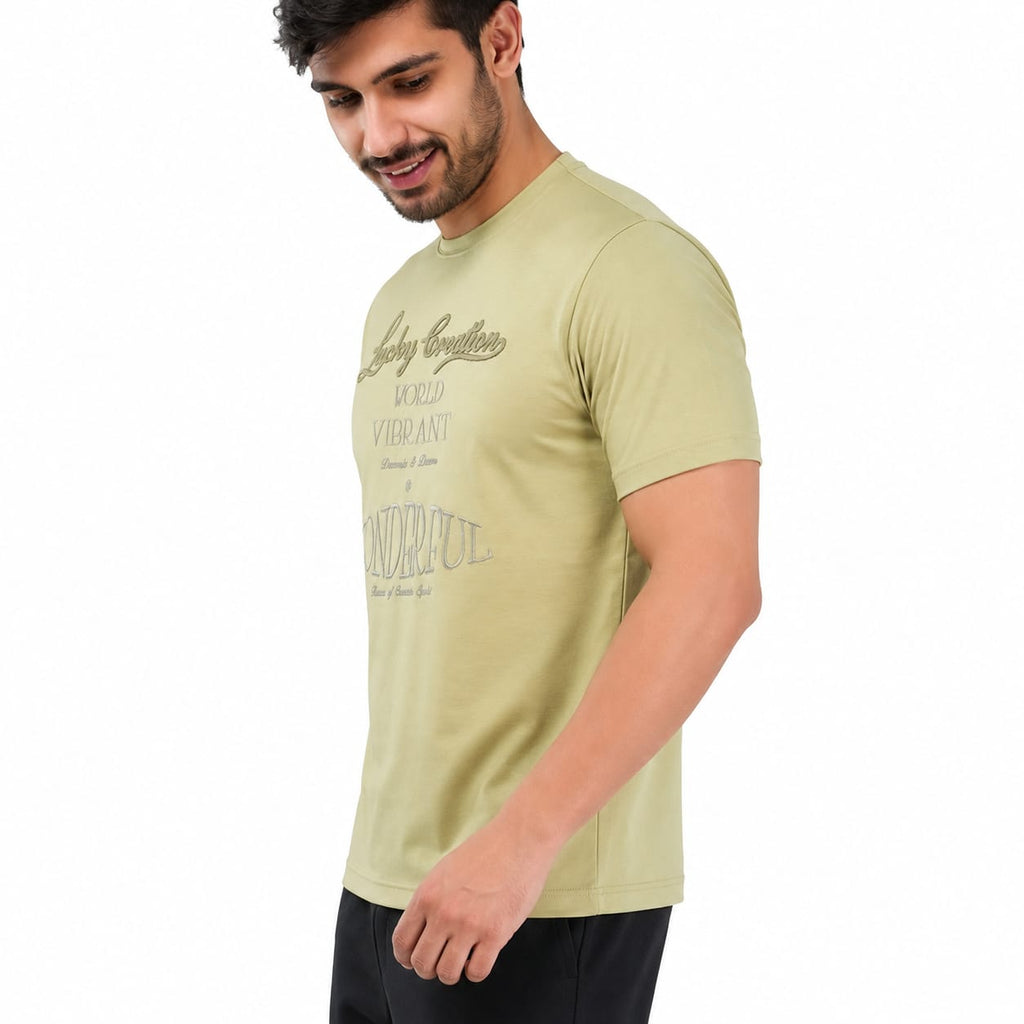 MENOLOGY Men's Round Neck Half Sleeve Graphic T-Shirt | HOLISTIC Collection | Imported Canvas Fabric | Regular Fit