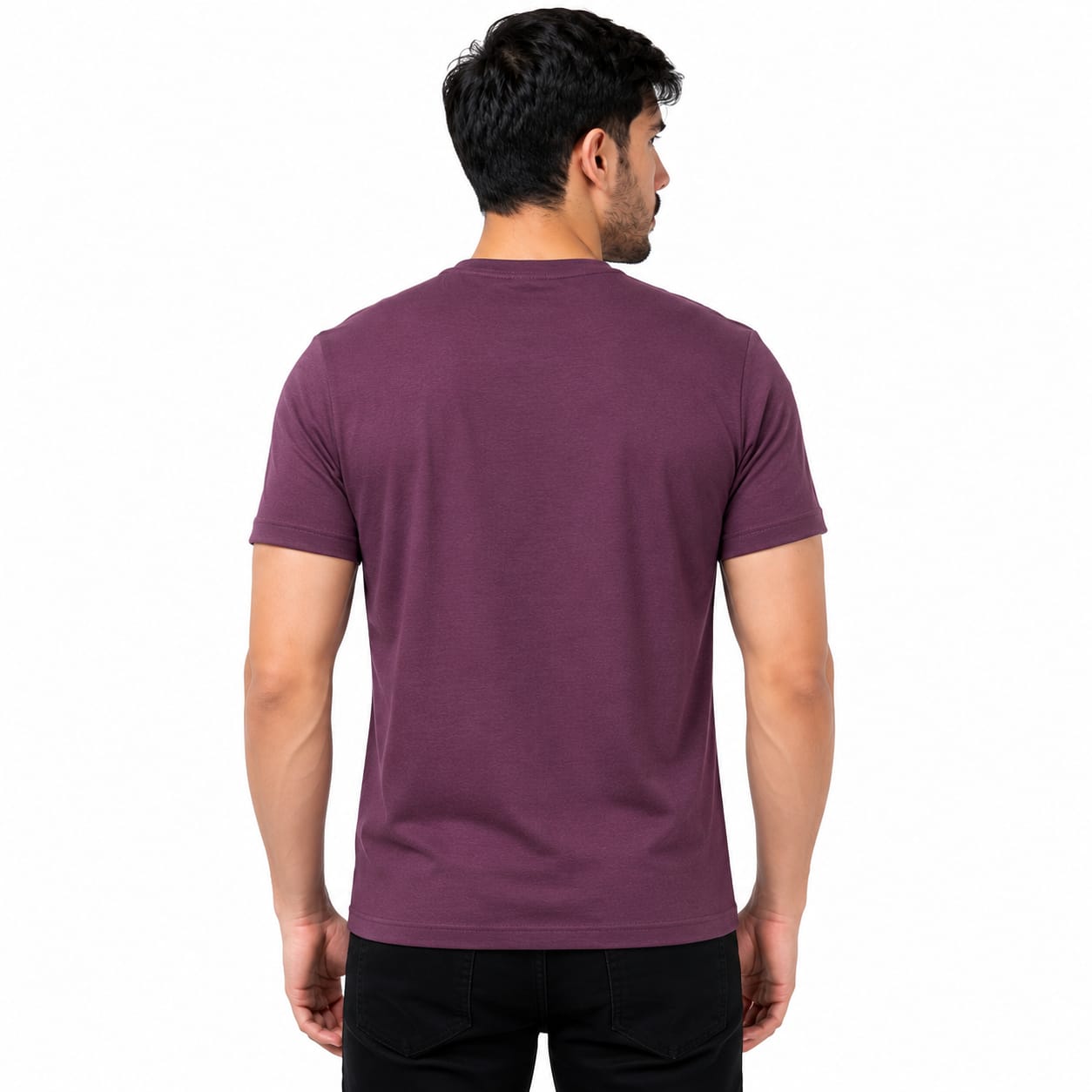 MENOLOGY Men's Round Neck Half Sleeve Graphic Printed T-Shirt | Holistic Collection | Imported Canvas Fabric | Regular Fit | Wine