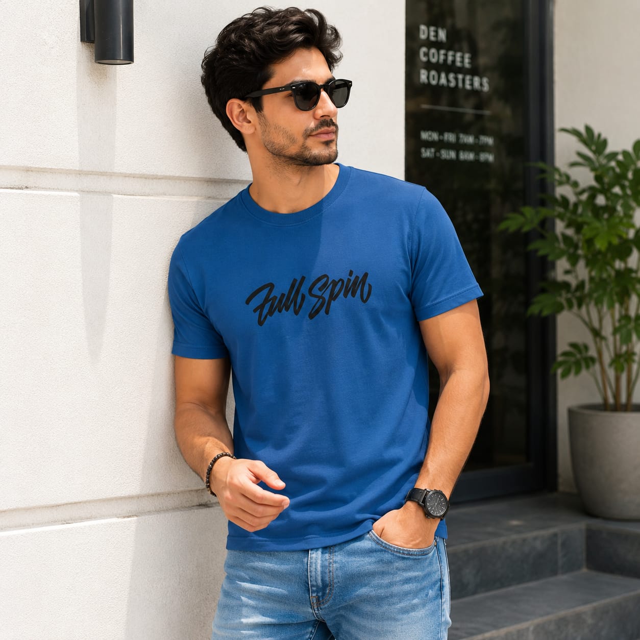 GRIEZMAN Men's Oversized Drop Shoulder T-Shirt | Cotton Looper Fabric | Canvas Back Print | Round Neck Half Sleeve | Casual Graphic Tee