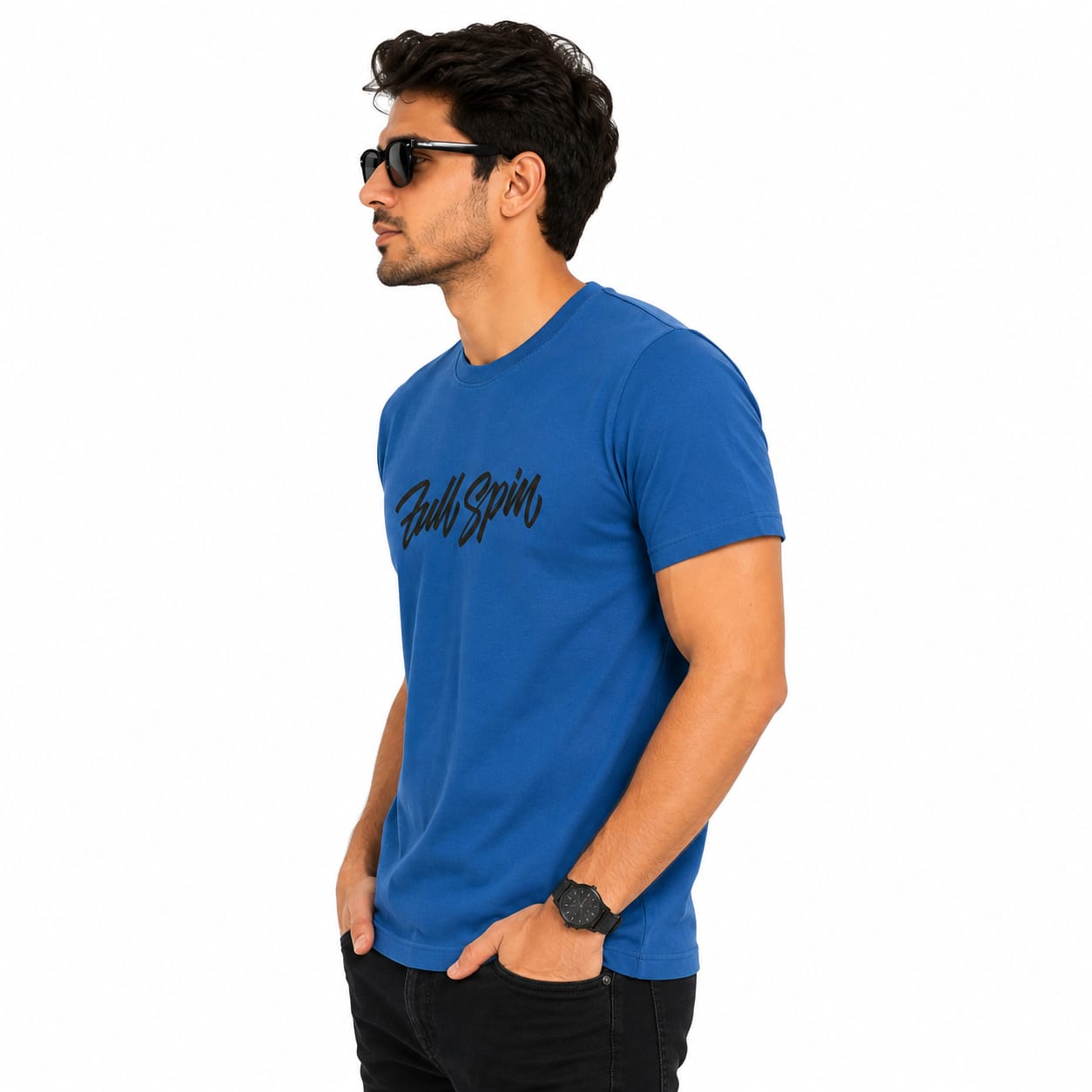 GRIEZMAN Men's Oversized Drop Shoulder T-Shirt | Cotton Looper Fabric | Canvas Back Print | Round Neck Half Sleeve | Casual Graphic Tee