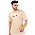 Griezman Men's Oversized Drop Shoulder T-Shirt | Smile Front & Graphic Back Print | Cotton Looper | 230-240 GSM | Half Sleeve Round Neck Casual | streetwear Tee