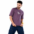 GRIEZMAN Men's Oversized Drop Shoulder T-Shirt | Cotton Looper | Graphic Back Print | Relax Front Print | Round Neck Half Sleeve | Casual Streetwear