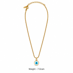 Gold-Toned Evil Eye Pendant Necklace for Women