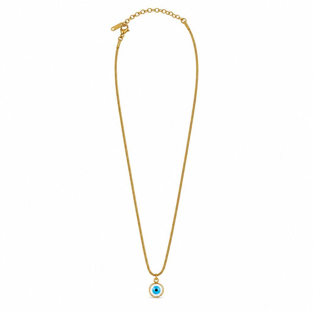 Gold-Toned Evil Eye Pendant Necklace for Women