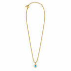 Gold-Toned Evil Eye Pendant Necklace for Women