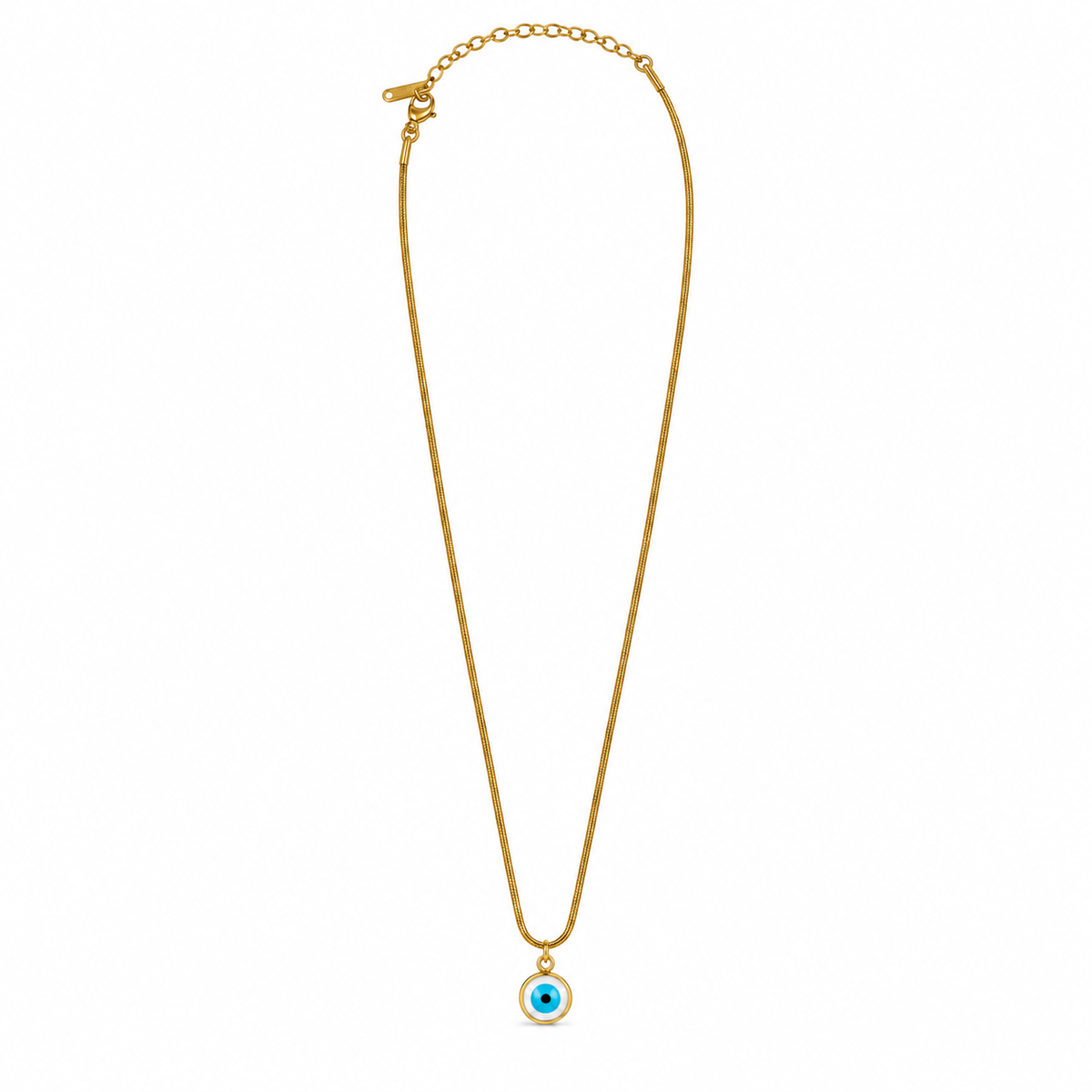 Gold-Toned Evil Eye Pendant Necklace for Women