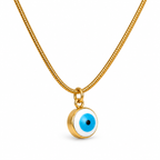 Gold-Toned Evil Eye Pendant Necklace for Women