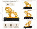 Beautifully crafted Golden Jumping Horse Showpiece