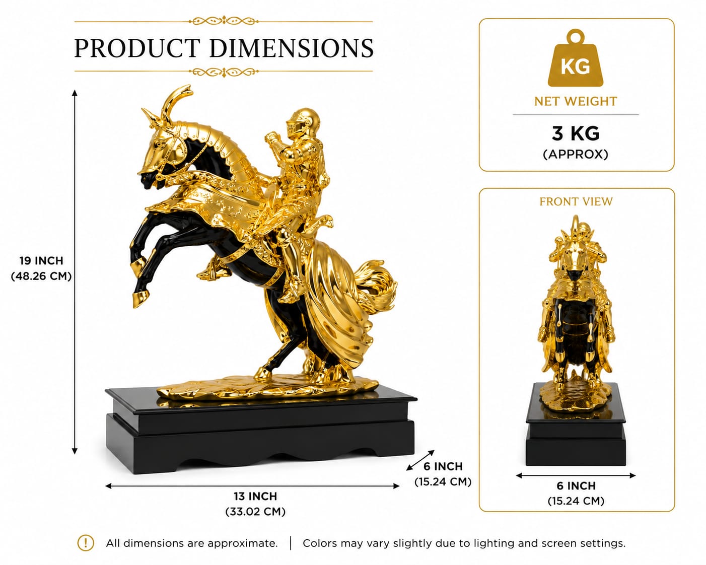 Napoleon warrior  Horse Decorative Showpiece