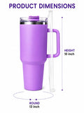 1 ltr Purple Stainless Steel Vacuum Insulated Tumbler, with Straw and Handle  ..