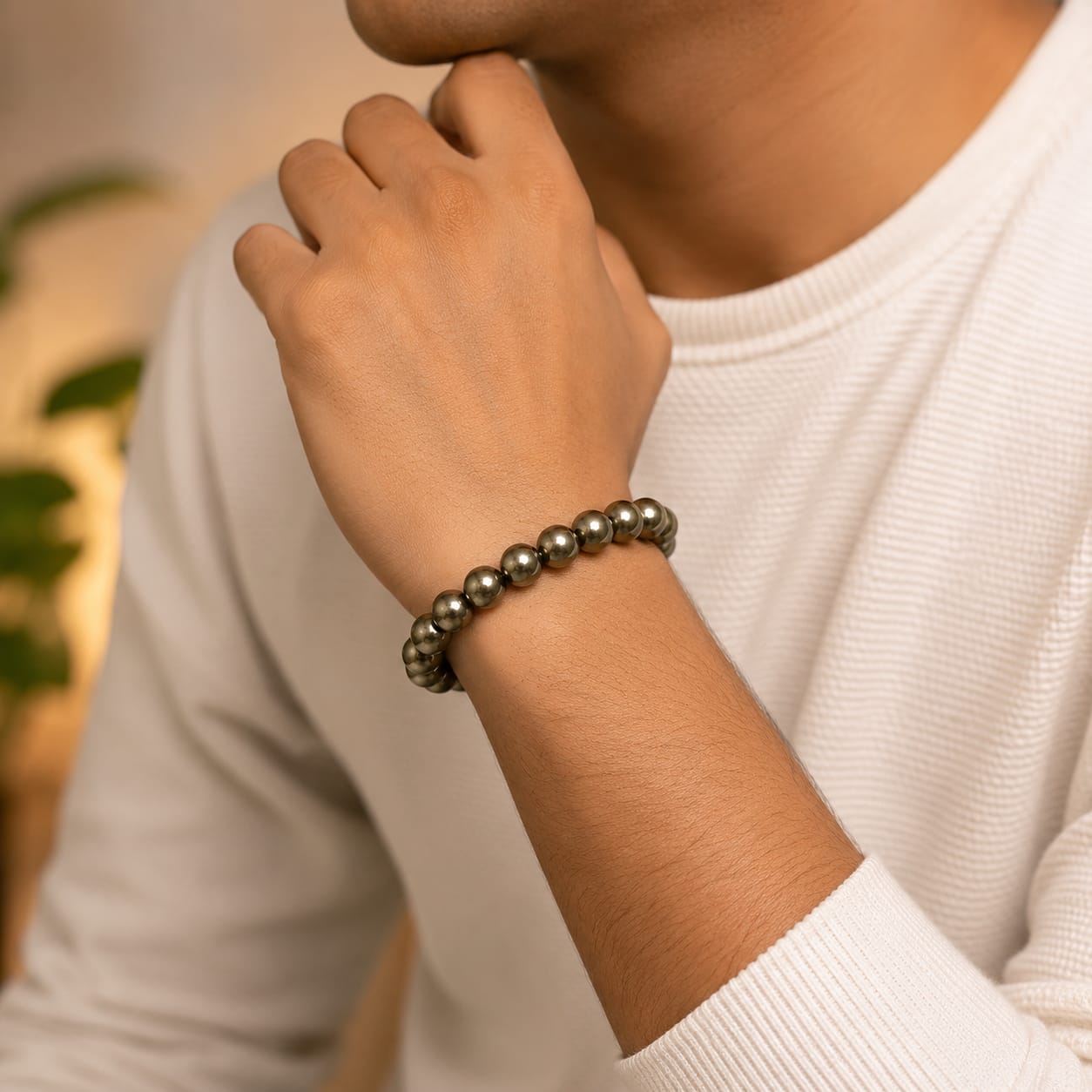 Pyrite Stone Healing Bracelet - 8MM - AEORA ROCKS INDIA ...