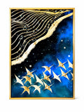Yooyu Luxury Wall Art Moon Golden Birds Mountain Canvas ...