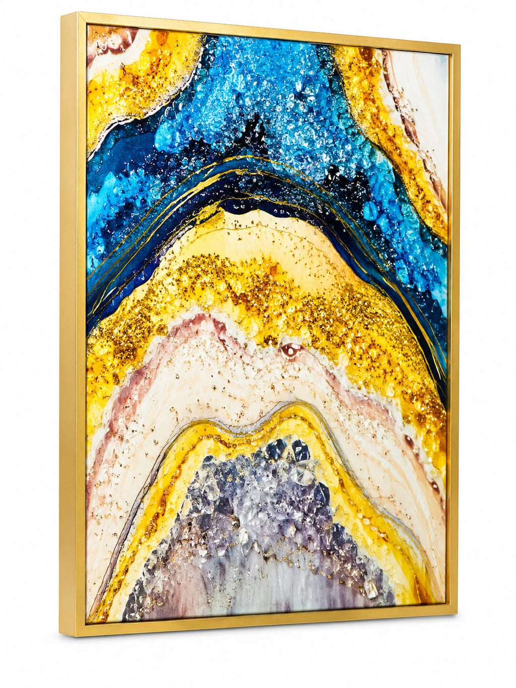 Buy Gold and Blue Marble Fluid Art Vinyl Wallpaper - Large ...