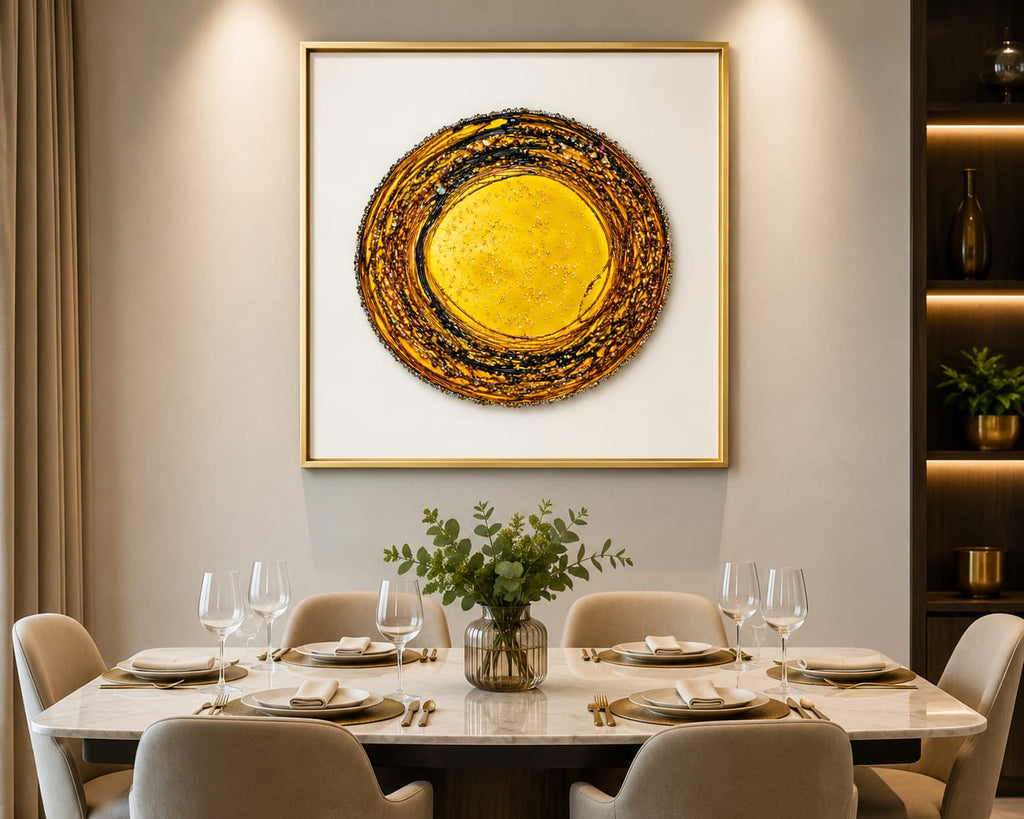 Milky Way Galaxy Framed Crystal Glass Painting