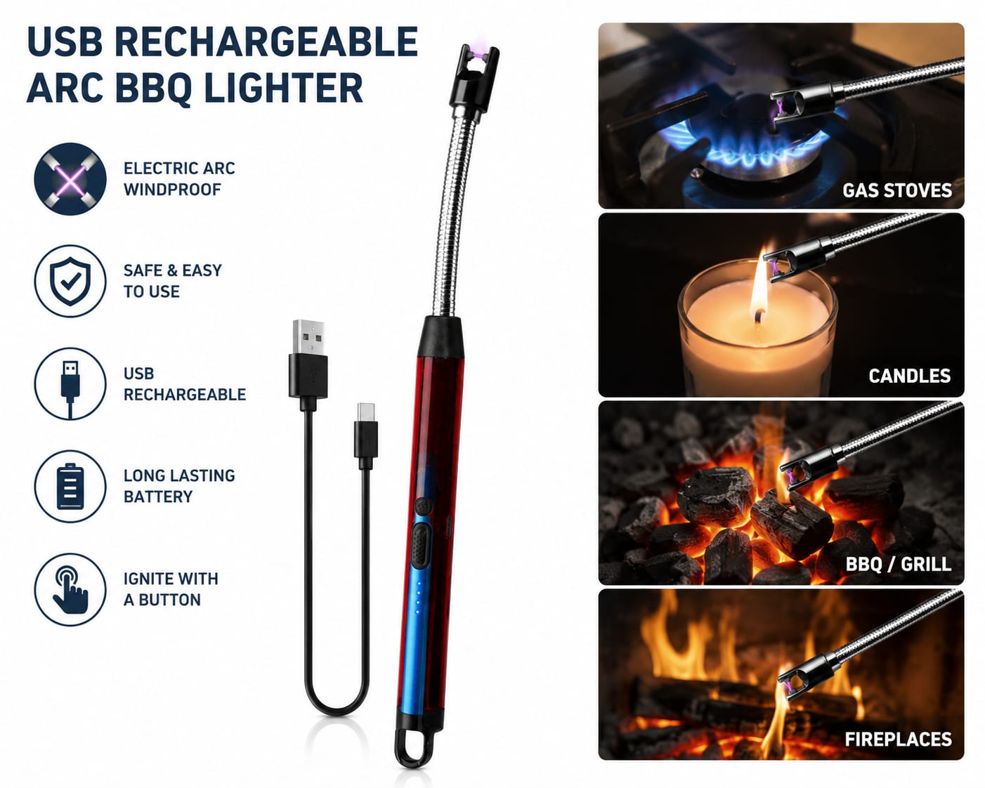 UNZAG ARC Lighter Electric Rechargeable Candle Lighter