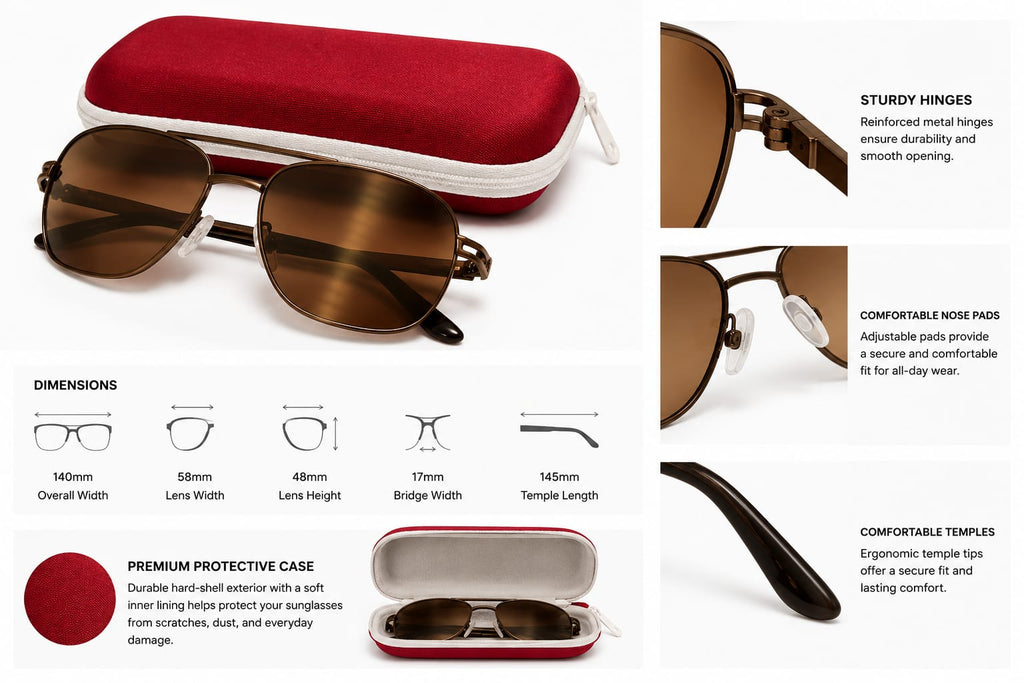 Buy IDEE Aviator Sunglasses Black For Men & Women Online