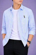 men regular fit striped shirt