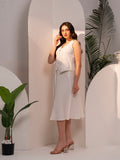 off white cotton sleeveless top with skirt