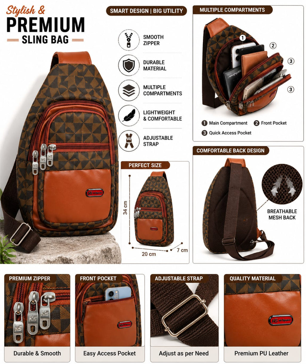 ANS BILLION Premium Sling Bag.