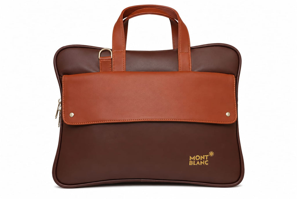 Premium Leather Laptop Briefcase for Men | Office Messenger Bag | Business Handbag