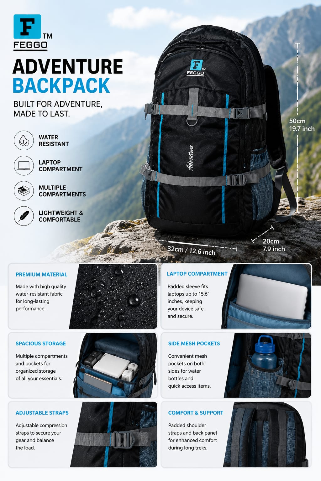 ANS BILLION Casual Laptop Backpack