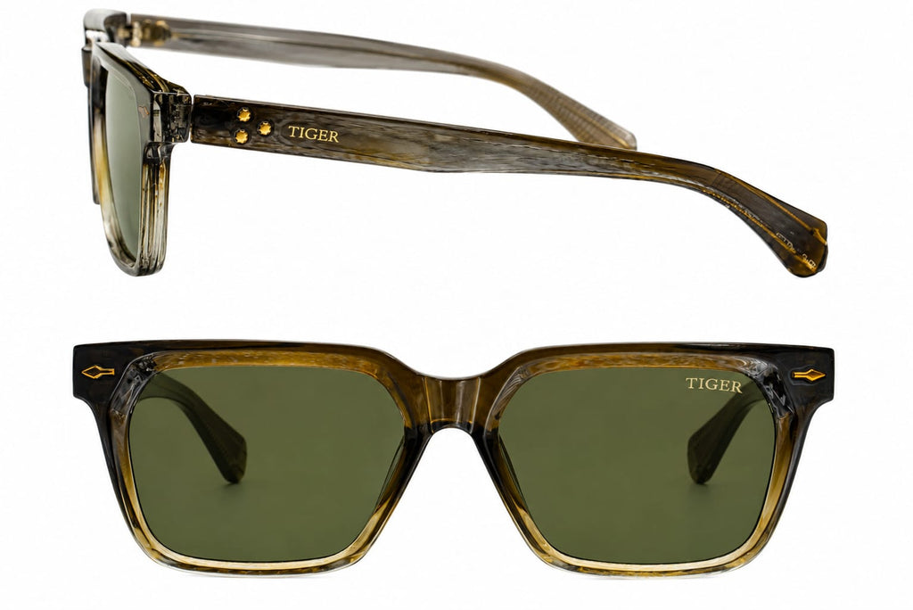 Style with TIGER Premium Square Sunglasses.