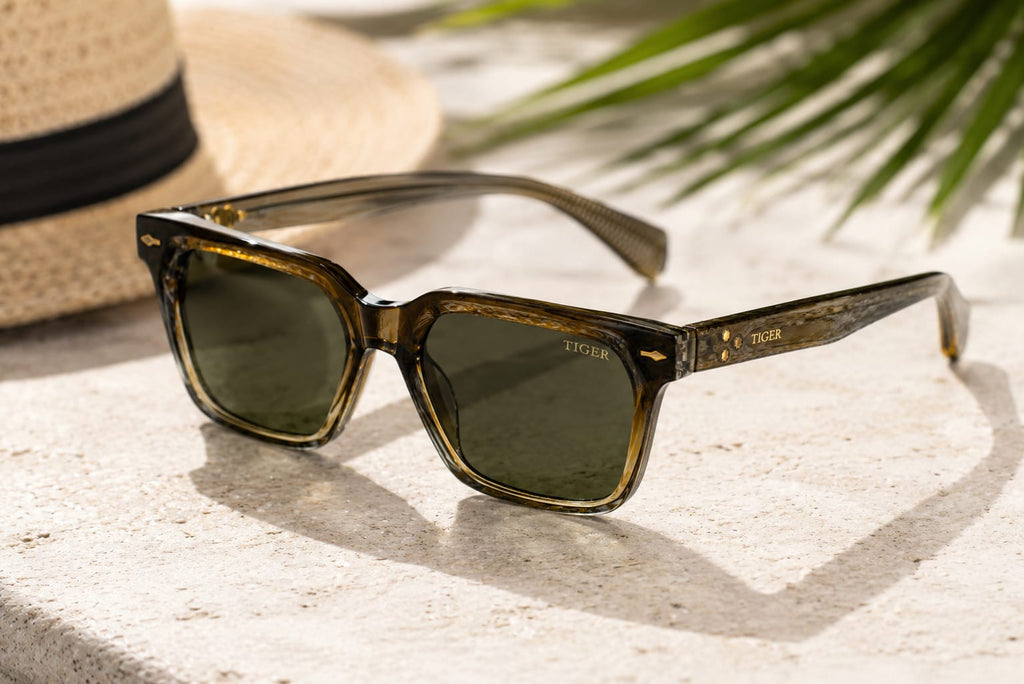 Style with TIGER Premium Square Sunglasses.
