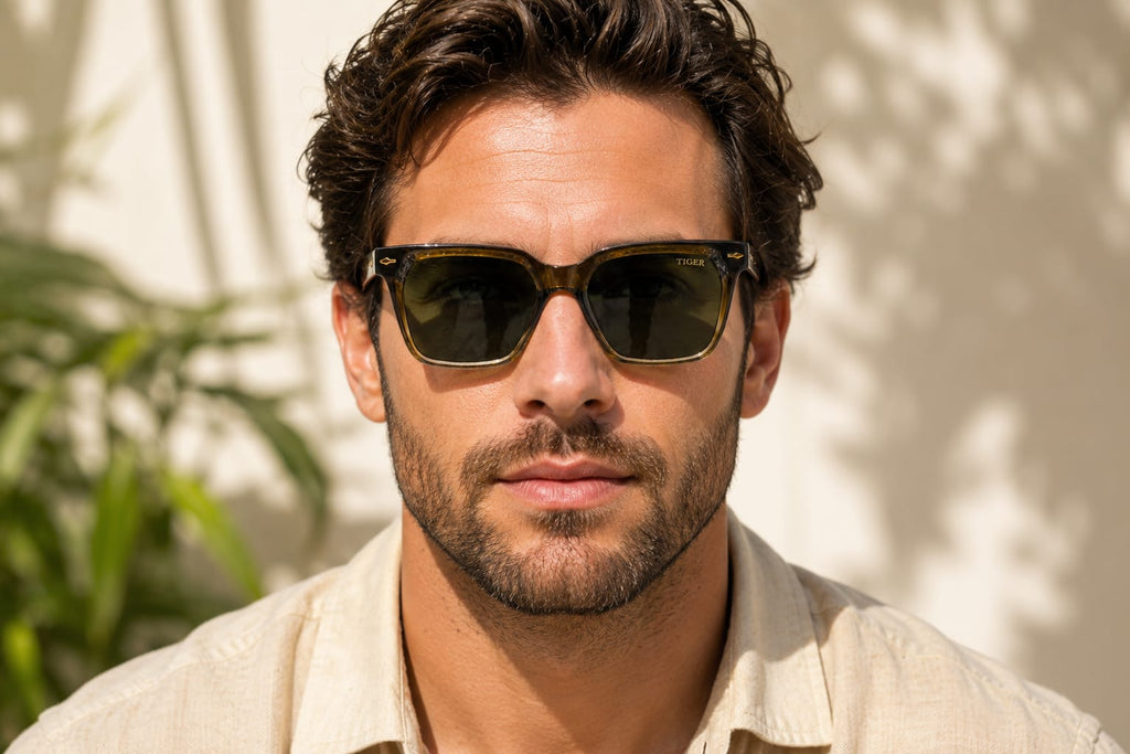 Style with TIGER Premium Square Sunglasses.
