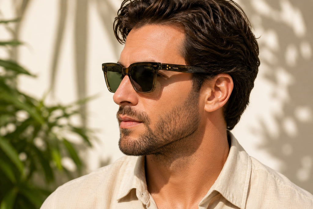 Style with TIGER Premium Square Sunglasses.