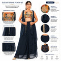 Women's Designer Floral Embroidered Lehenga Set with Cape Jacket