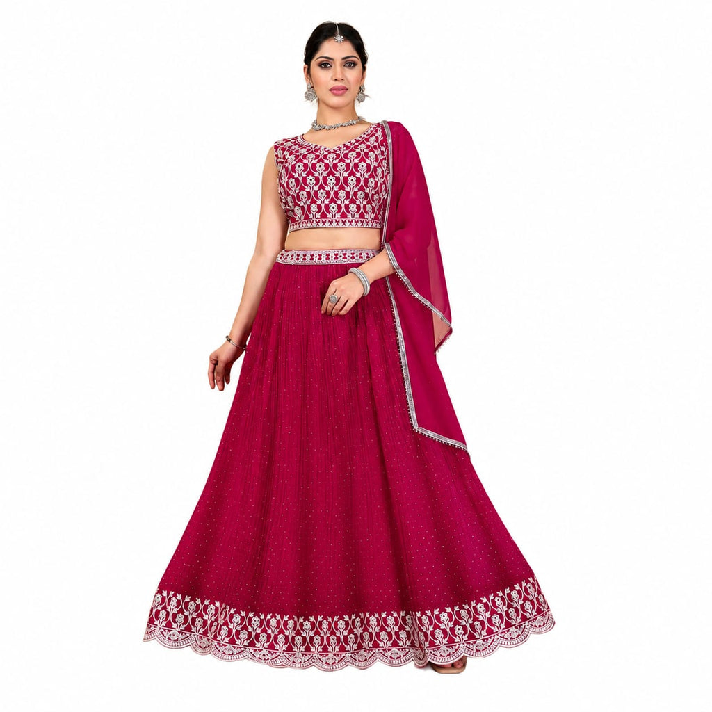 Women's Designer Embroidered Lehenga Choli with Dupatta – Party &amp; Wedding Wear