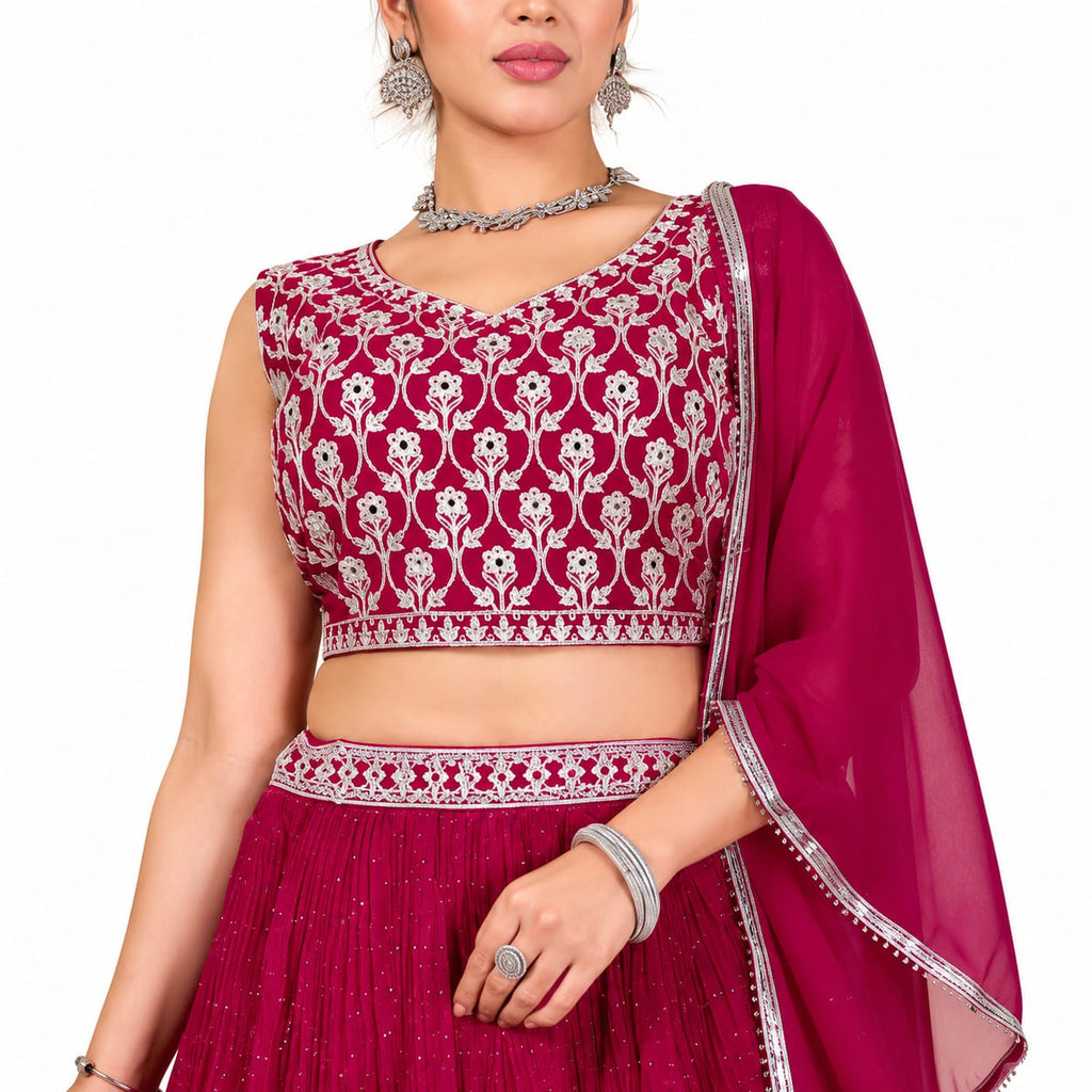Women's Designer Embroidered Lehenga Choli with Dupatta – Party &amp; Wedding Wear
