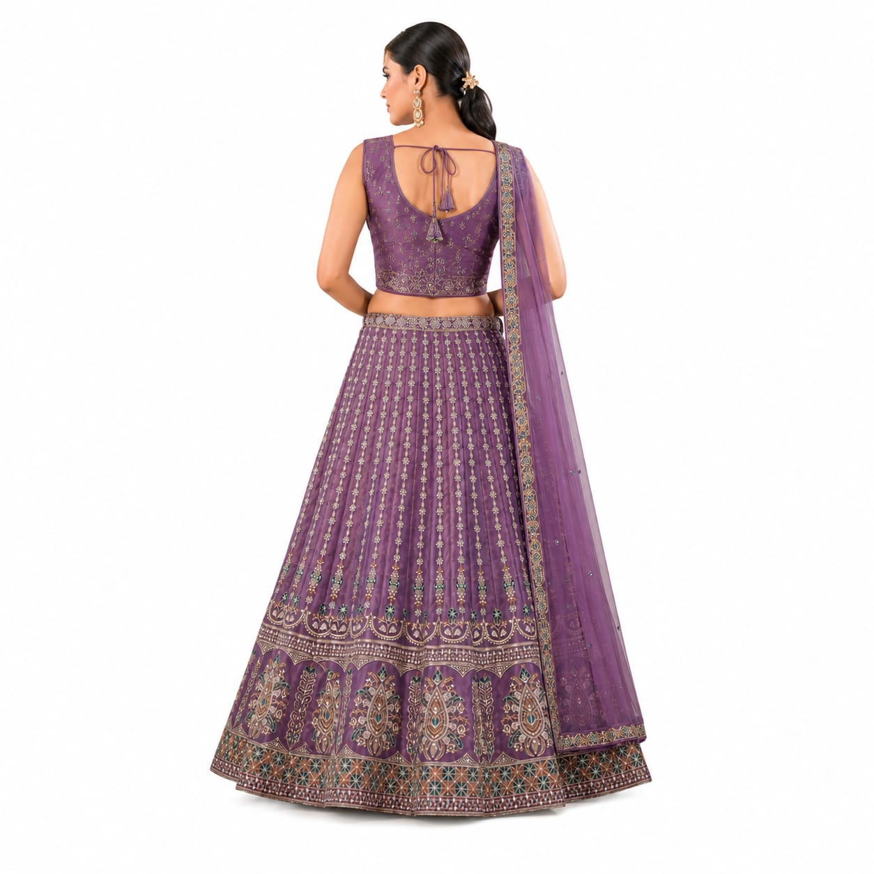 Women's Premium Embroidered Purple Lehenga Choli with Dupatta | Wedding, Bridal &amp; Festive Wear